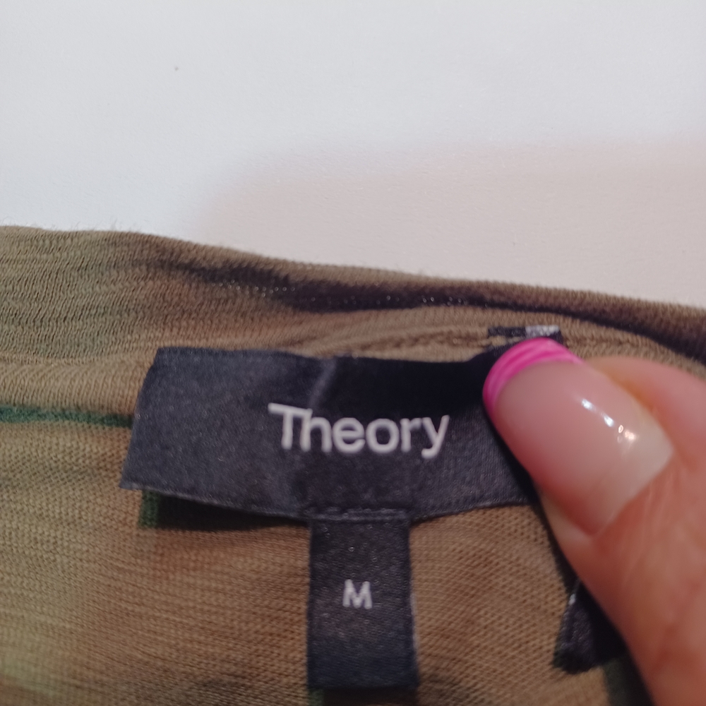 THEORY Olive Green Women's Top - Picture 2 of 5